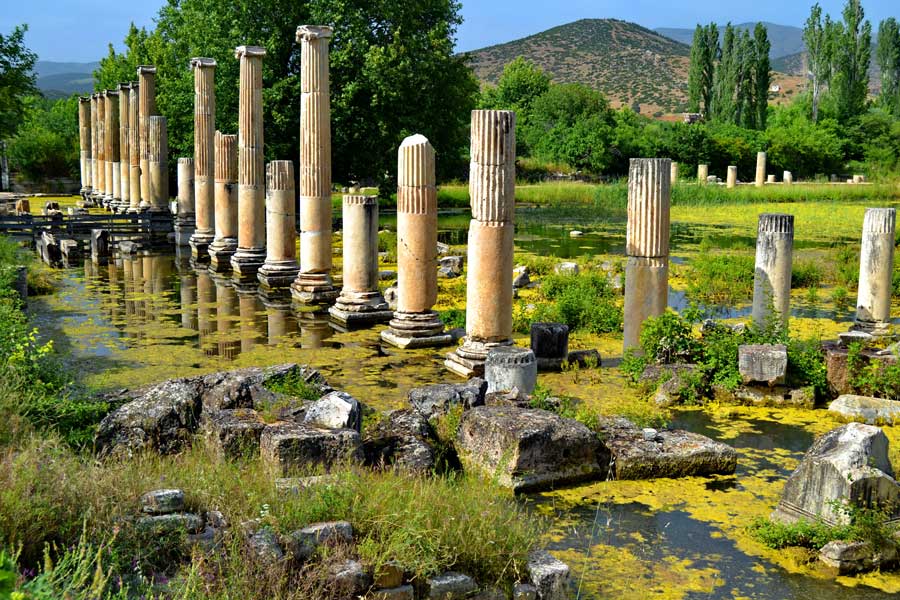 Afrodisias antik kenti Tiberius portikosu, Afrodisias fotoğrafları - Tiberius Portico, Aphrodisias photos