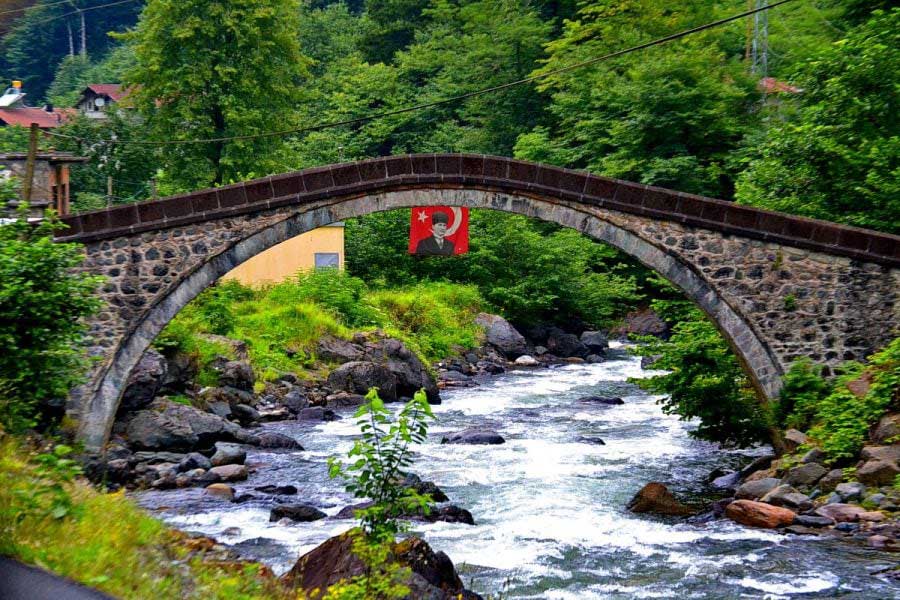Karadeniz bölgesi Ayder yaylası yolu üzerinde Fırtına deresi, Atatürk, Ayder Yaylası fotoğrafları - Atatürk is greeting us on cascading brooks, Ayder Plateau photos