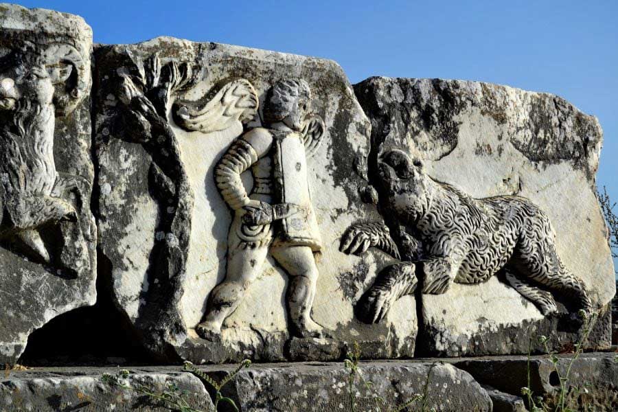 Milet taş kabartmalar, Milet antik kenti fotoğrafları - Stone reliefs, Miletus ancient city photos