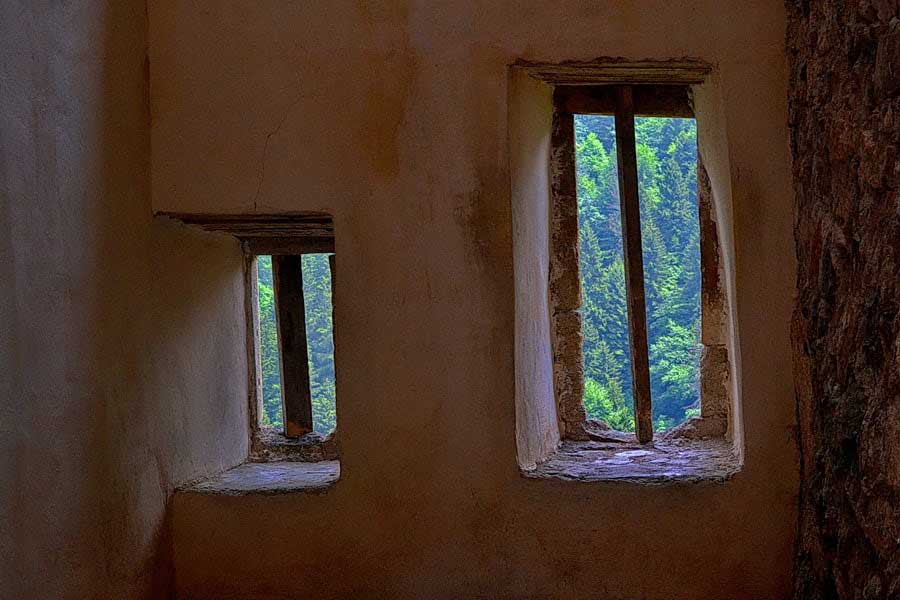 Sümela manastırı içeriden pencereler, Sümela manastırı fotoğrafları - windows, Sumela monastery photos