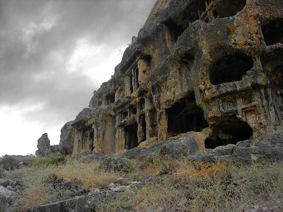 Tlos antik kenti kaya mezarları Muğla Fethiye - Monumental rock tombs, Tlos ancient city photos