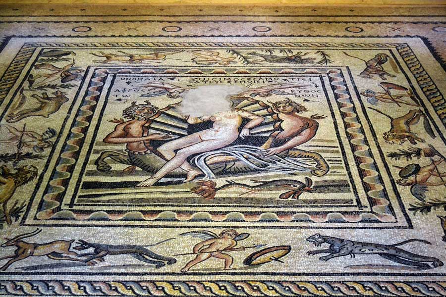 Zeugma Mozaik Müzesi Afrodit'in doğuşu mozaiği, Samsatlı Zosimos yapmıştır - Birth of Aphrodite, made by Zosimos of Samosata, Zeugma Mosaic Museum