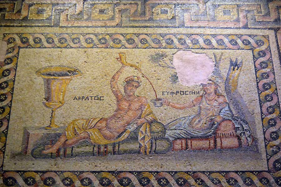 Zeugma Mozaik Müzesi fotoğrafları Akratos ve Euprosyne Mozaiği - The Acratos and Euphrosyne Mosaic at Zeugma Mosaic Museum