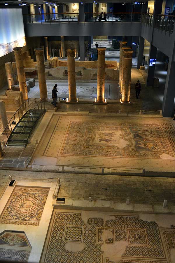 Zeugma antik kenti mozaikleri - Zeugma ancient city placement and mosaics Southeastern Anatolia region