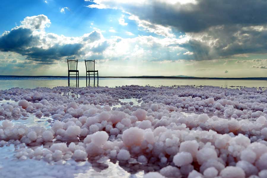 İç Anadolu Tuz gölü tuzları - salt of Salt lake, Turkey