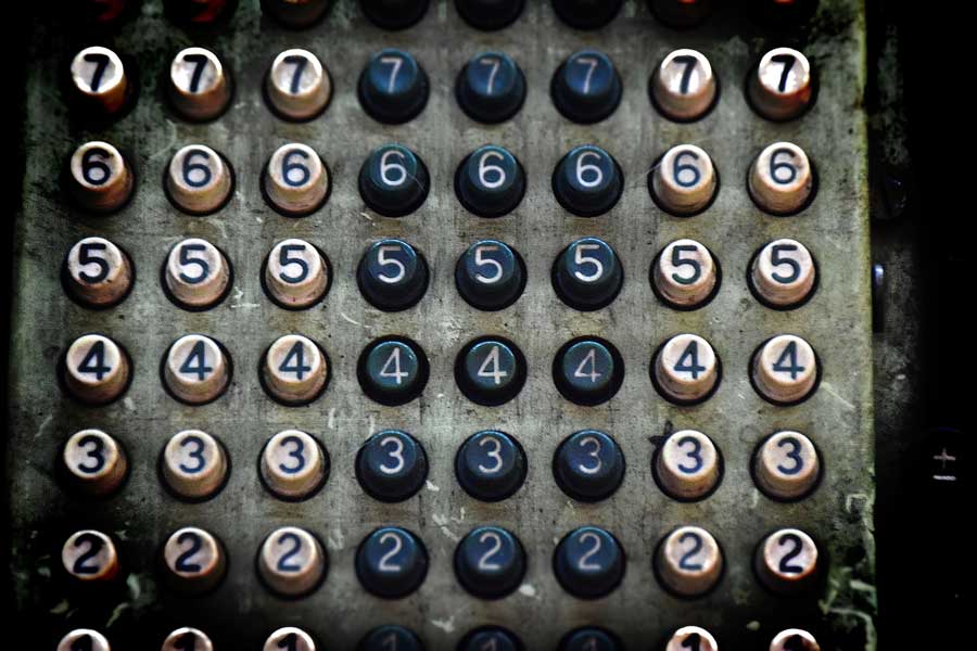 Antika hesap makinesi, İstanbul Demiryolu Müzesi - Antique calculator at Istanbul Railway Museum