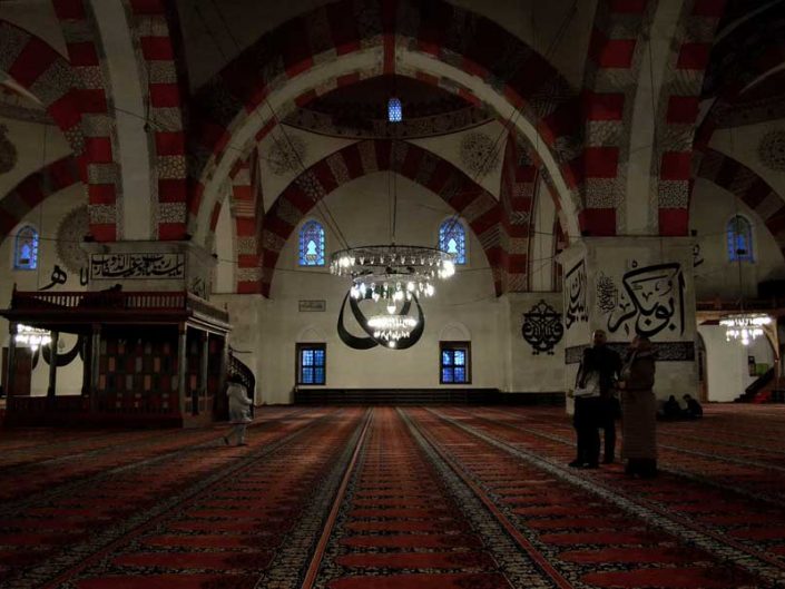 Edirne Eski cami içi ve hat yazıları Eski Cami fotoğrafları - Edirne Old Mosque photos