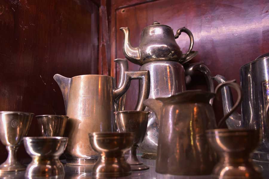 Orient Ekspres gümüş servis yemek takımları, İstanbul demiryolu müzesi fotoğrafları - Orient Express silver service dinner sets, Istanbul Railway Museum photos
