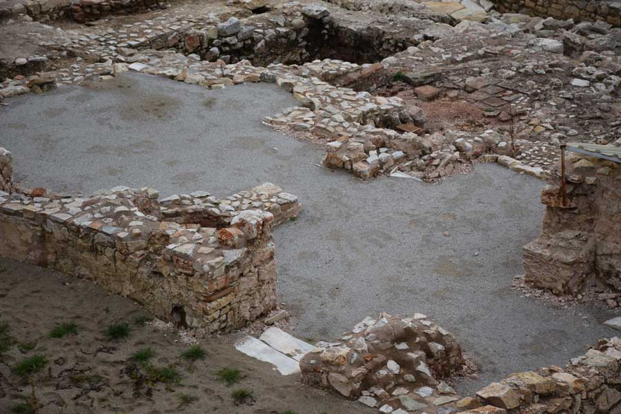 Parion antik kenti fotoğrafları Kemer Biga yamaç evleri ve hamam - sloped building and bath, Parion ancient city photos