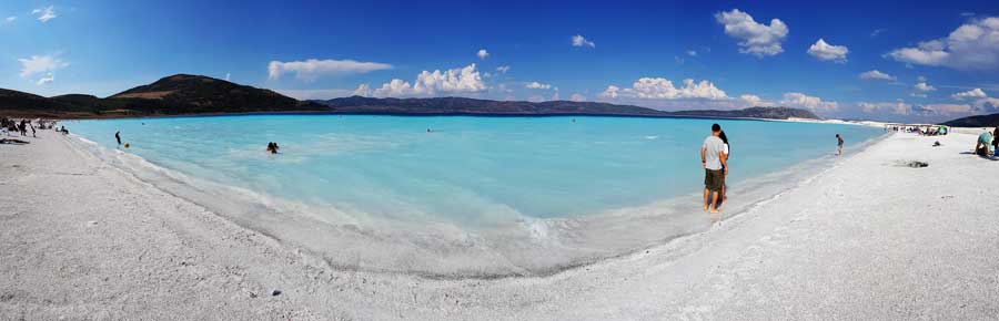 Salda gölü panaromik fotoğraf - Burdur Salda Lake panaromic