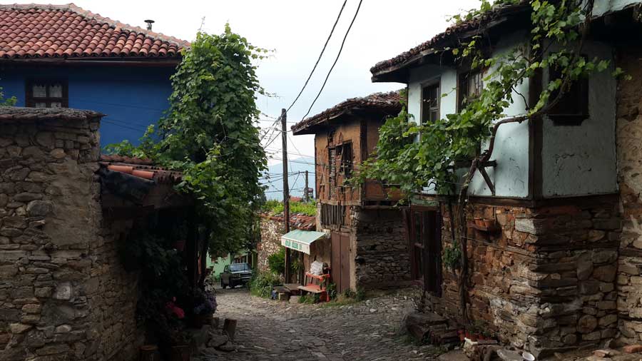 Tarihi Cumalıkızık köyü sokakları ve köy yaşamı - Street of historical Cumalikizik Village