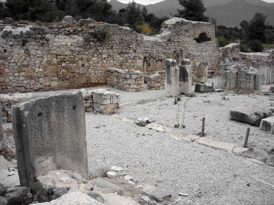 Xanthos antik kenti fotoğrafları Thermes kalıntıları - Thermes Ruins Xanthos photos