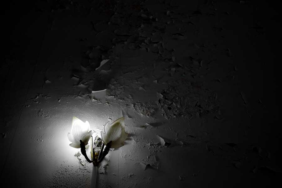Zambak şeklinde duvar lambası, İstanbul Demiryolu Müzesi fotoğrafları - Lily-shaped wall lamp, Istanbul Railway Museum photos