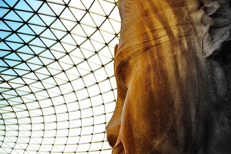 British Museum Mısır heykeli Londra - London British Museum statue of ancient Egypt