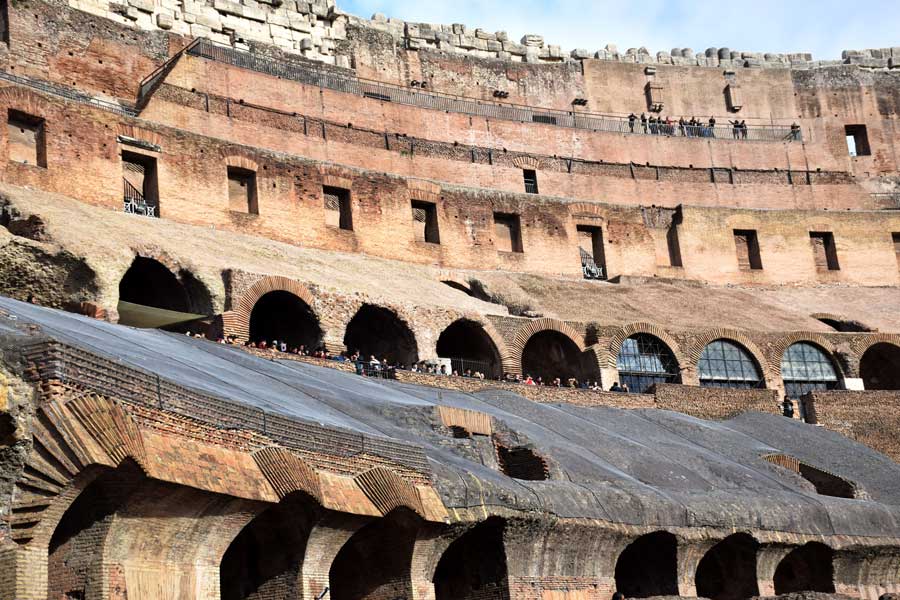 Kolezyum detay fotoğrafları seyirci oturma sıraları - Colosseum photos details of Colosseum