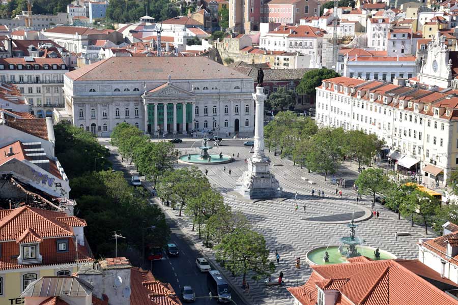 Lizbon görülmesi gerekli yerler Rossio meydanı - Lisbon Rossio Square photos (Praça Rossio)