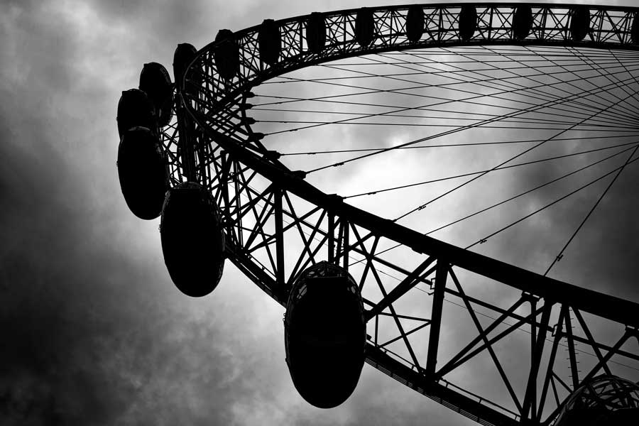 Londra fotoğrafları London eye siyah beyaz - London eye black and white