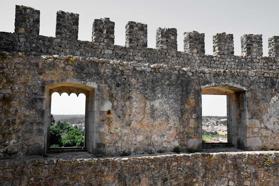 Pombal Kalesi sur fotoğrafları - Portugal Castle of Pombal's wall (Castelo de Pombal)