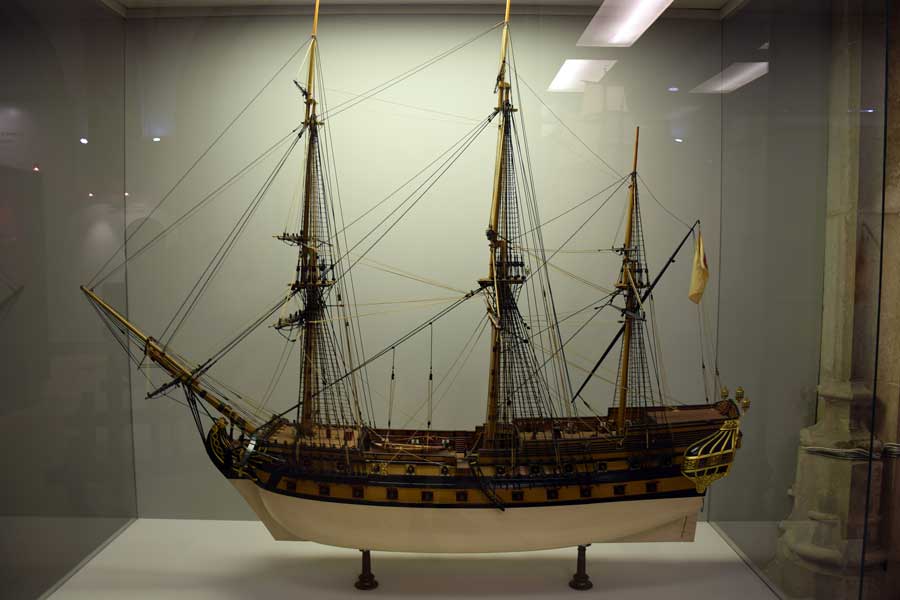 Portekiz Deniz Müzesi Lizbon Principe da Beira gemi maketi - Portugal Navy Museum model of Principe da Beira ( Museu de Marinha)