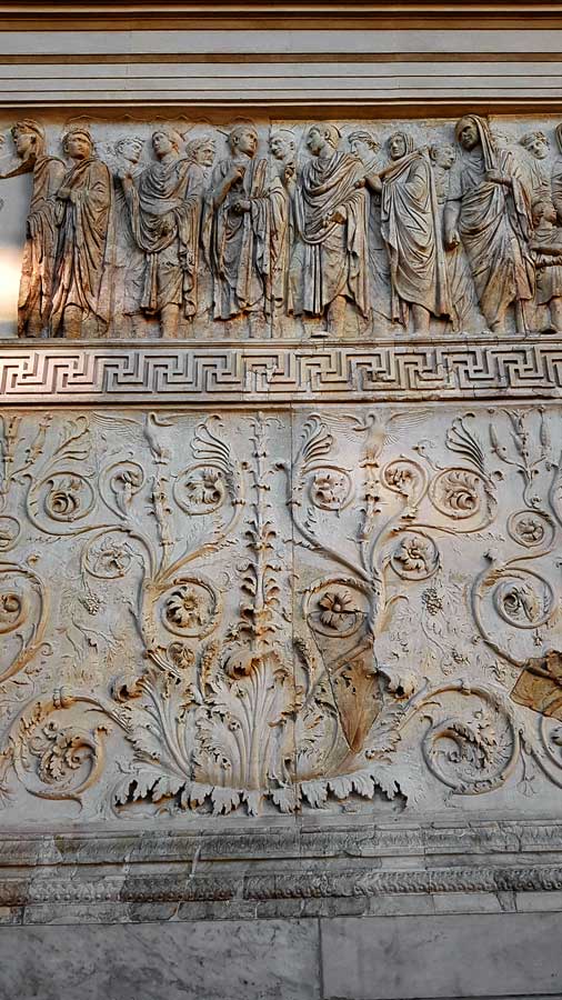 Roma Ara Pacis Müzesi fotoğrafları sunak kabartmaları - Rome Ara Pacis Museum altar's relief photos