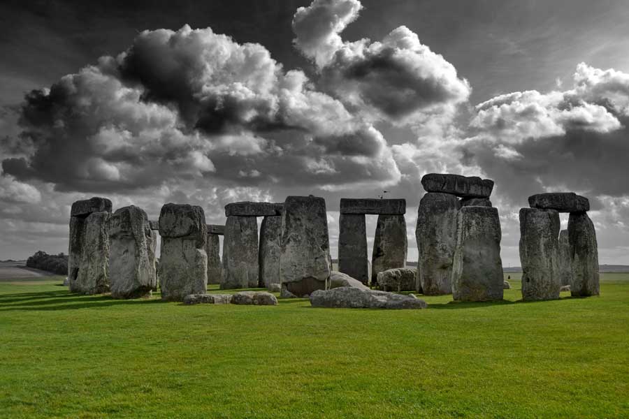 İngiltere Stonehenge fotoğrafları Stonehenge fotoğrafları tek renk - Stonehenge prehistoric monument