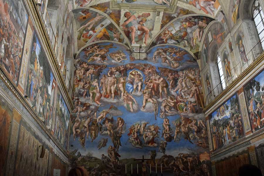 Vatikan müzeleri Sistina şapeli eserleri Michelangelo eseri Son yargı - Vatican museums Sistine chapel (cappella Sistina) The Last Judgment