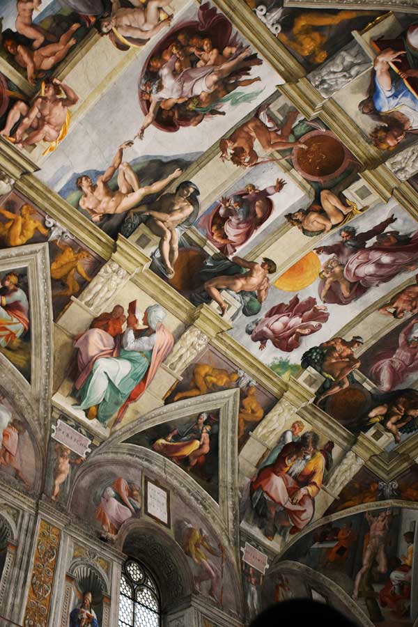 Vatikan müzeleri Sistina şapeli tavanı resimleri Adem'in Yaratılışı (Michelangelo) - Vatican museums Sistine chapel (cappella Sistina) The Creation of Adam