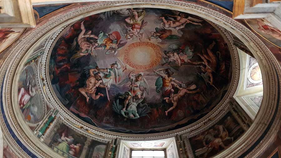 Vatikan müzeleri eserleri kubbesi tavan resimleri ve freskoları - Vatican museuma dome ceiling pictures and frescoes