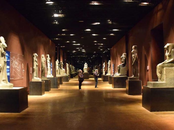 İtalya Torino Mısır müzesi sergi salonları - Turin Egyptian Museum exhibition halls