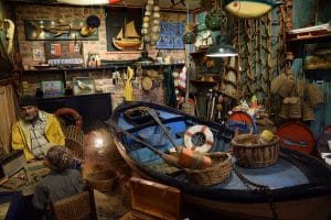 Rahmi M. Koç Müzesi fotoğrafları balıkçı barınağı canlandırması - Rahmi M. Koc Museum fishing shelter installment