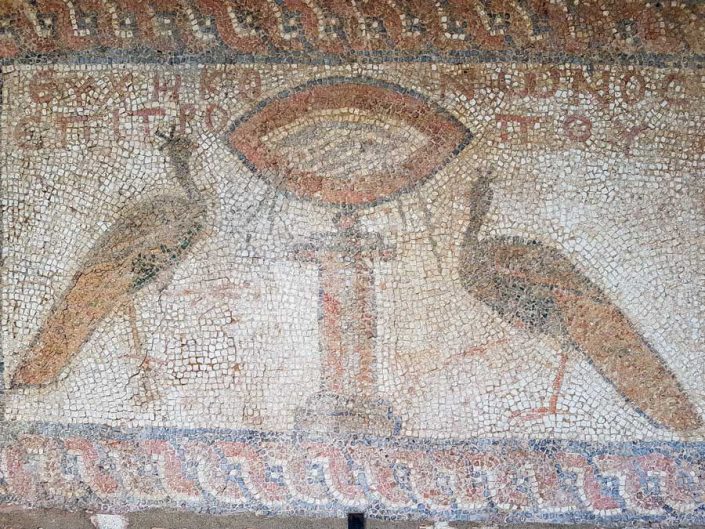 Konya Arkeoloji Müzesi Alibeyhüyüğü Bizans dönemi taban mozaiği MS 6.yy - Konya Archeology Museum Alibeyhüyüğü Byzantine Period floor mosaic A.D. 6th Century