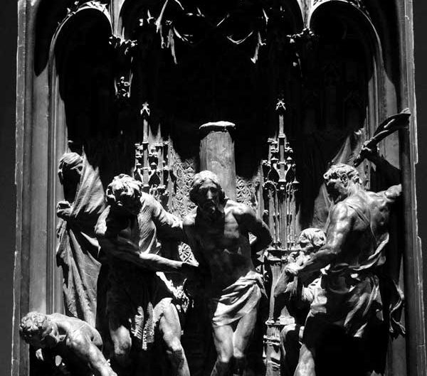 Milano Katedrali Müzesi Hz. İsa kırbaçlanma sahnesi, 1904 Lodovico Pogliaghi - Museum of Milan Cathedral Flagellation