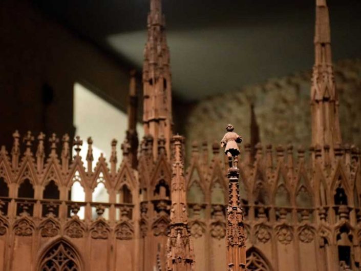 Milano Katedrali Müzesi ahşap katedral maketi - Museum of Milan Cathedral, timber cathedral model