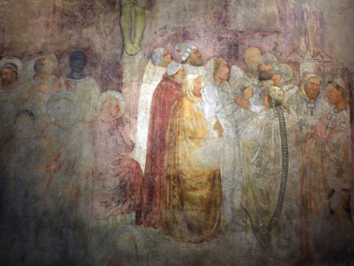Milano katedrali Müzesi Milano katedrali çarmıha germe konulu duvar resmi 1335-1336 - Museum of Milan Cathedral Crucifixion wall painting