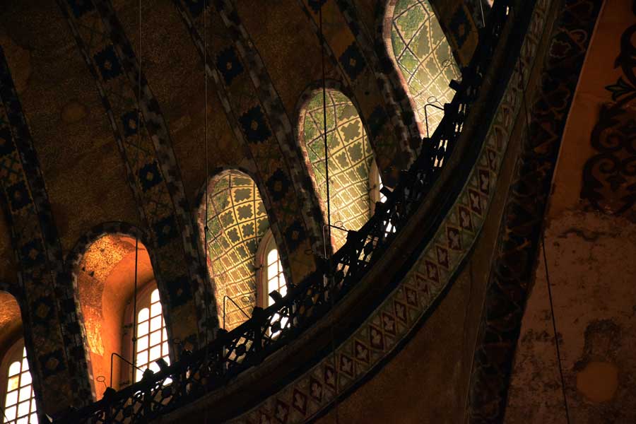 Ayasofya büyük kubbe pencereleri - Windows of Hagia Sophia dome's