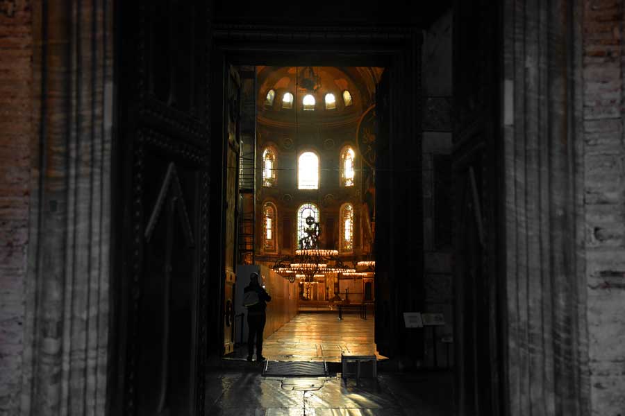 Ayasofya fotoğrafları iç narteks ve büyük salon - Hagia Sophia interior narthex and large hall