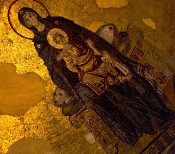 Ayasofya mozaikleri Meryem Ana ve İsa mozaiği - Hagia Sophia photos Virgin Mary and Christ mosaic