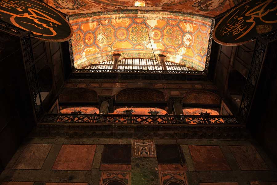 Ayasofya tavan süsleri ve mermer levhalar - Hagia Sophia photos marble plates and ceiling decoration
