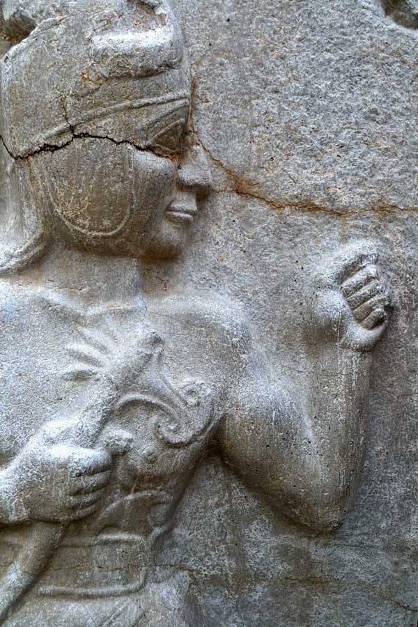 Hattuşa Kral Kapısındaki savaş tanrısı kabartması, Boğazköy Hattuşa fotoğrafları - War god relief at King Gate, Hattusa Bogazkoy Turkey