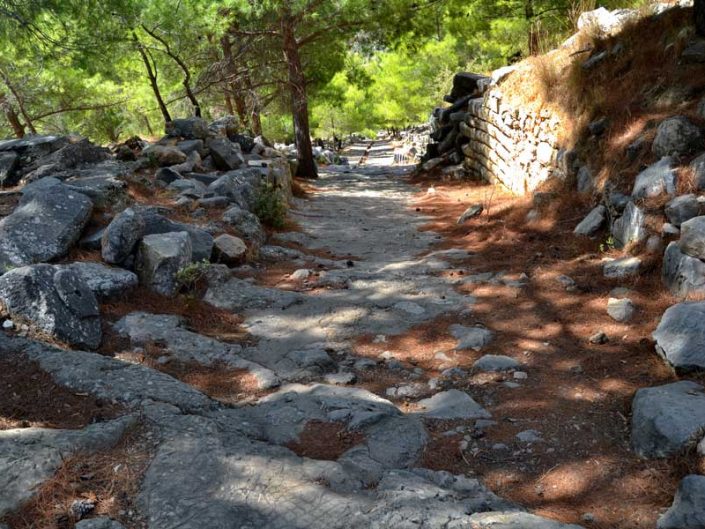 Aydın gezilecek yerler Priene antik kenti agora yolu - Places to visit in Aydin Priene ancient city agora road