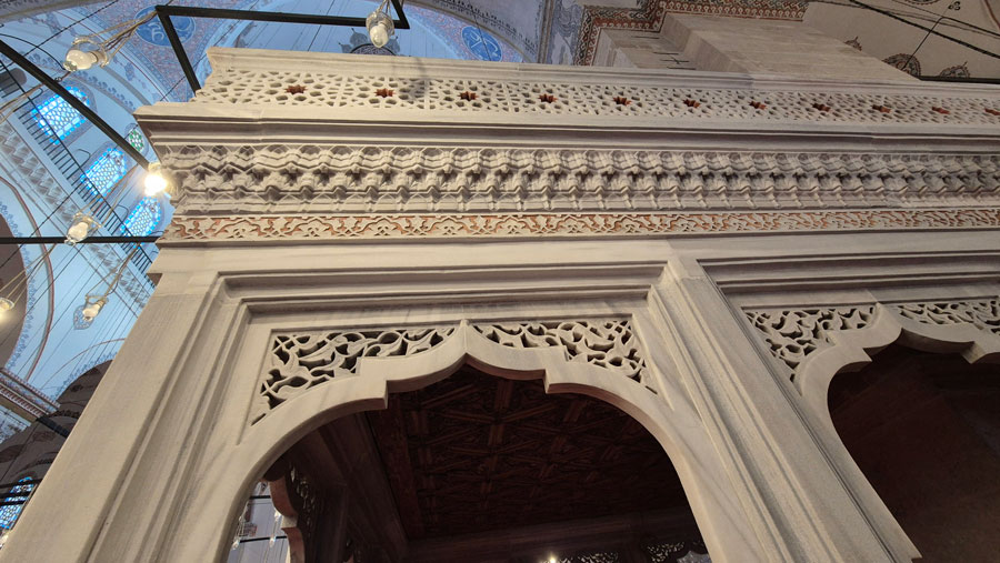 Beyazıt Camii Müezzin Mahfili detayları - Beyazıt Mosque prayer's lodge details