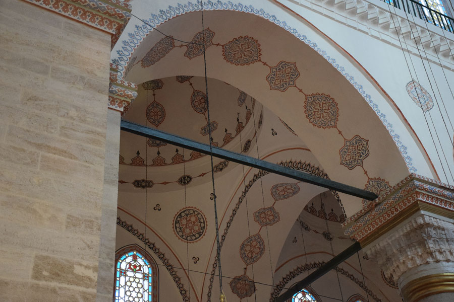 Beyazıt Camii kubbe içi ve kemer süslemeleri