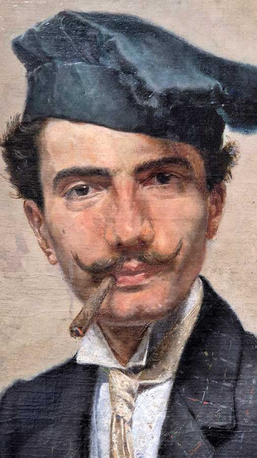 İstanbul Resim ve Heykel Müzesi, Hüseyin Avni Lifij, Sanatkarın Kendi Portresi, Tuval üzerine yağlıboya - Istanbul Painting and Sculpture Museum, Self-Portrait, Oil on canvas