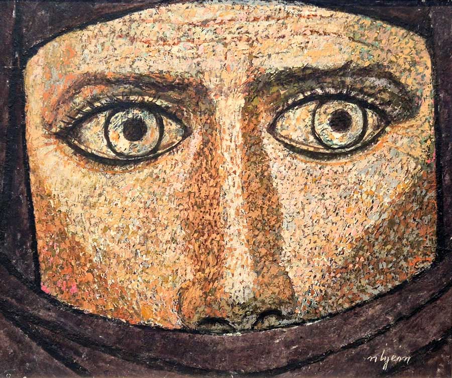 İstanbul Resim ve Heykel Müzesi, Nuri İyem, Portre, Duralit üzerine yağlıboya (1969) - Istanbul Painting and Sculpture Museum, Portrait, Oil on hardboard