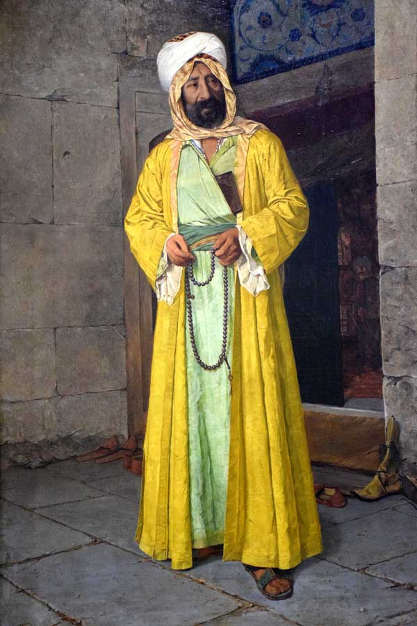 İstanbul Resim ve Heykel Müzesi, Osman Hamdi Bey, Tespih Çeken Mümin, Tuval üzerine yağlıboya (1905) - Istanbul Painting and Sculpture Museum, Believer Counting his Rosary, Oil on canvas