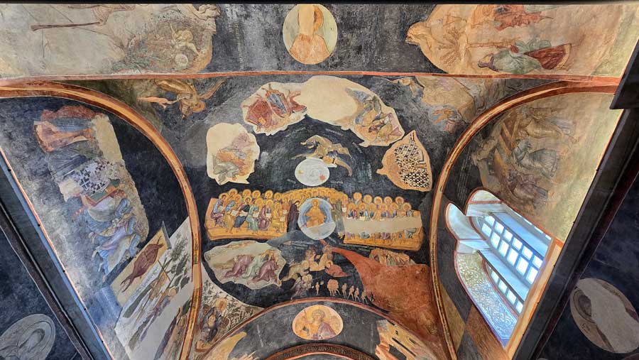Kariye Camii Deesis sahnesi (Mahşer Freski) - Frescoes of The Chora, Deesis Stage and The Day of Judgment