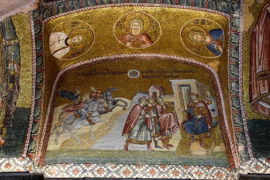 Kariye Camii mozaikleri Üç Müneccim Kral mozaiği - The Chora mosaics, The Three Magi Kings