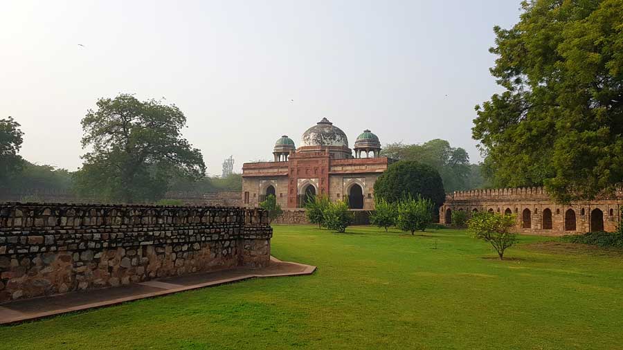 Hümayun Türbesi Kompleksi İsa Han Camisi mimari detayları - Humayun's Tomb Complex, Isa Khan's Mosque architecture details