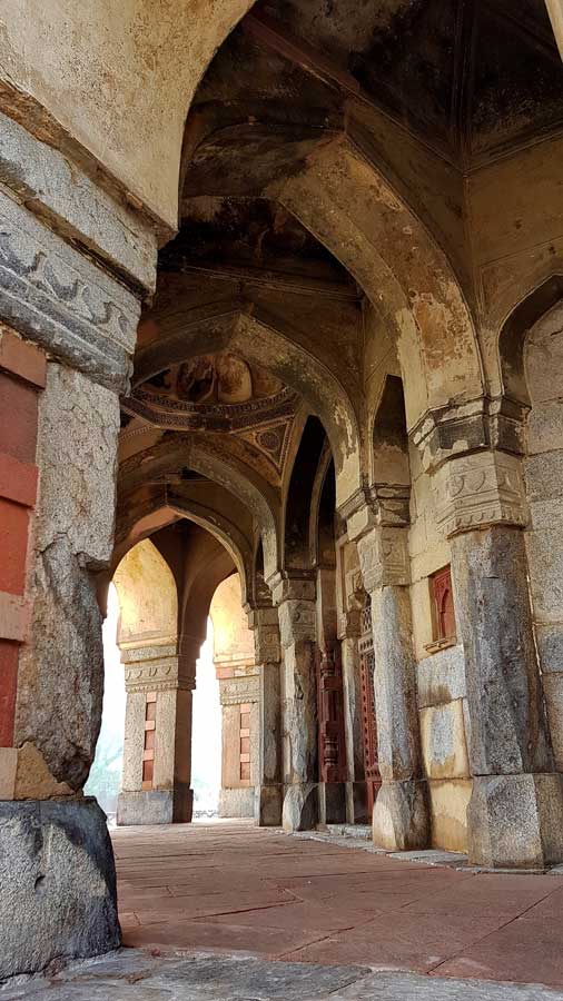 Hümayun Türbesi Kompleksi İsa Han Niyazi Türbesi mimari detayları - Humayun's Tomb Complex, Isa Khan's Tomb architecture details