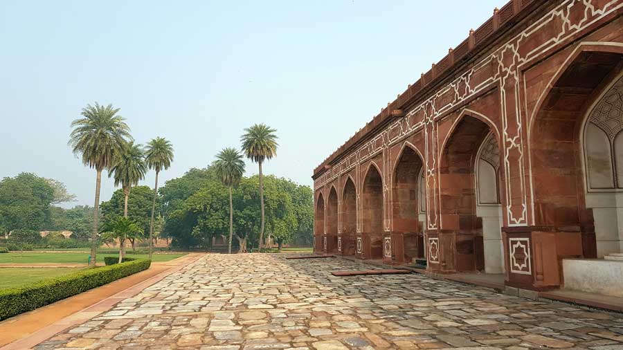 Hümayun Türbesi duvarları Yeni Delhi Hindistan - Humayun's Tomb Delhi India